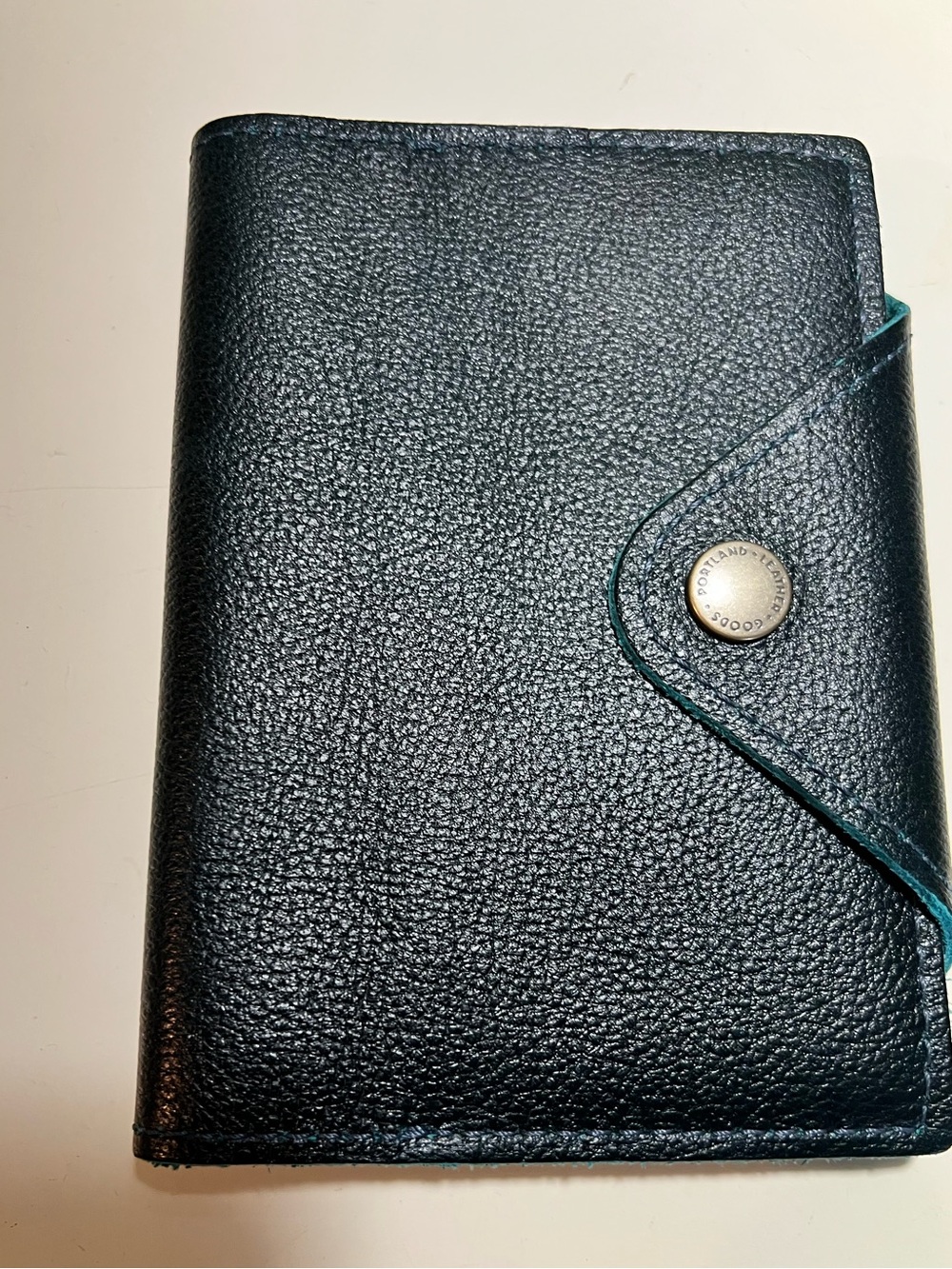Portland Leather new small snap journal with paper in Boreal.
